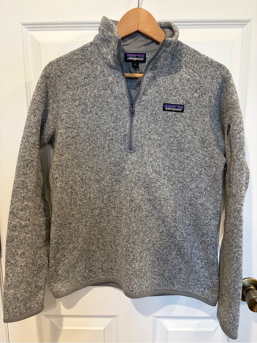Patagonia Heather Gray Quarter-Zip Fleece Pullover